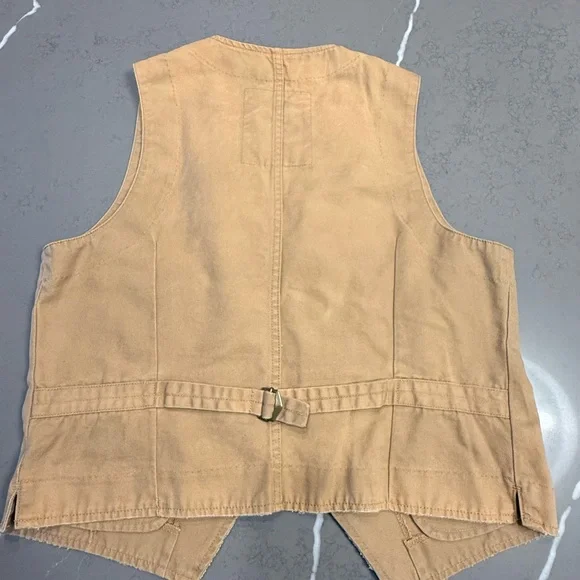 Denim & Supply Ralph Lauren Beige Vintage Inspired Canvas Vest